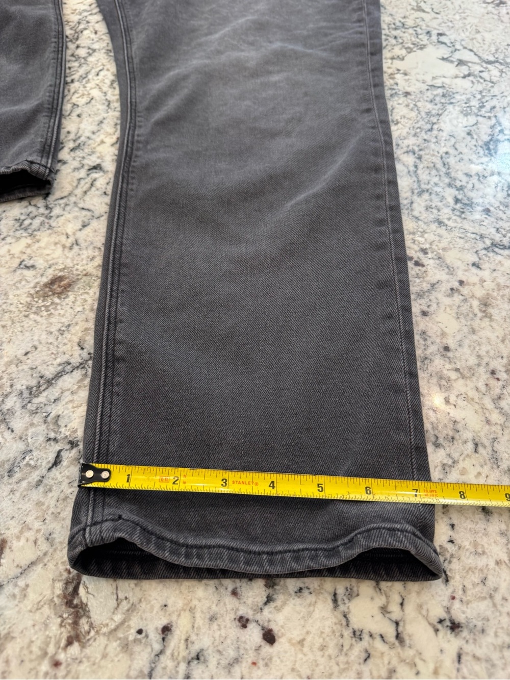 American Eagle Curvy Mom Jeans Gray Wash Stretch Denim Women’s 20 Long - Picture 9 of 10